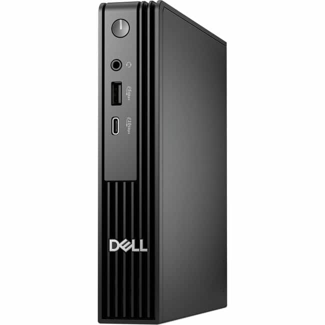 Dell - Pro Micro QCM1250 Desktop Computer - Intel Core i5 14th Gen i5-14500T - 16 GB - 256 GB SSD - Micro PC - Intel Chip - Black