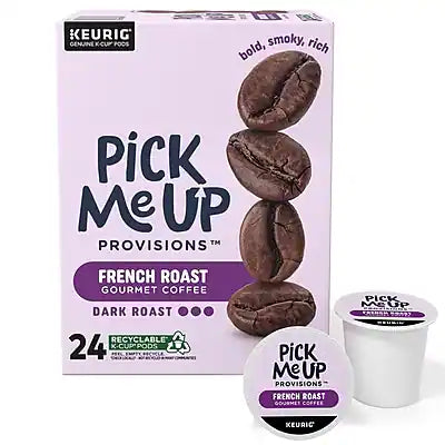 Pick Me Up Provisions™ - French Roast Coffee Keurig K-Cup Pods, Dark Roast, 24/Box