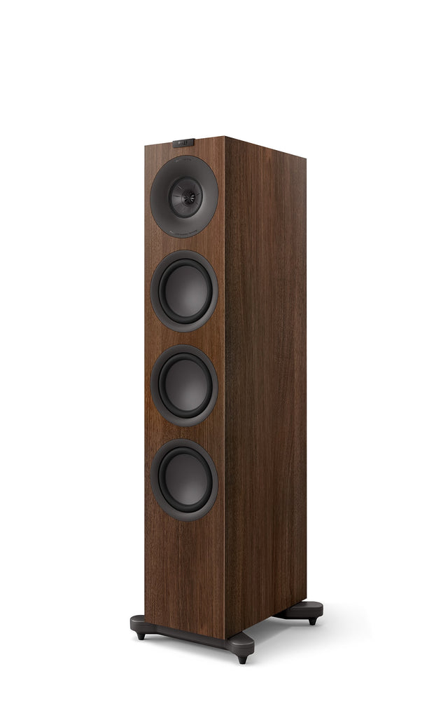 Front. KEF - Q11 Meta Floorstanding Speaker (Each) - Walnut.