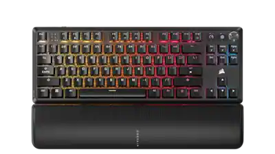 CORSAIR - K70 CORE TKL Compact Wireless RGB Pre-Lubed Linear Mechanical Switches Gaming Keyboard with Sound Dampening