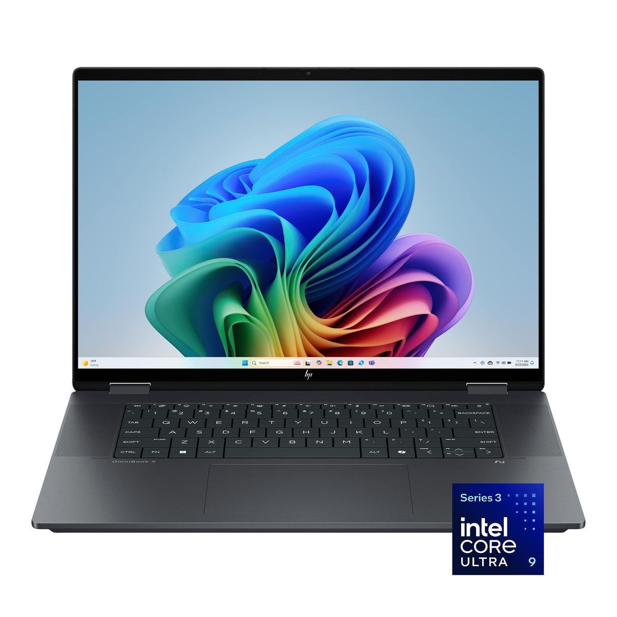 HP - OmniBook X Flip - 16" 2K Touchscreen Laptop - Intel Core Ultra 9 (2024) - 32GB Memory - 1TB SSD - Copilot+ PC - Eclipse Gray