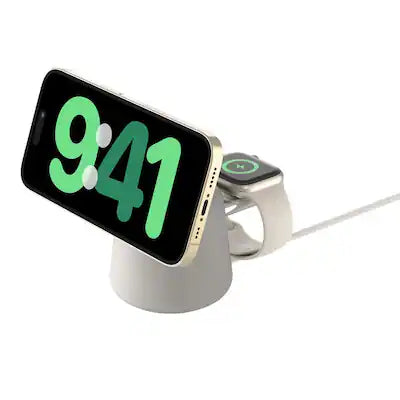 Belkin - BoostCharge Pro 2-in-1 Wireless Charging Dock with Qi2 15W