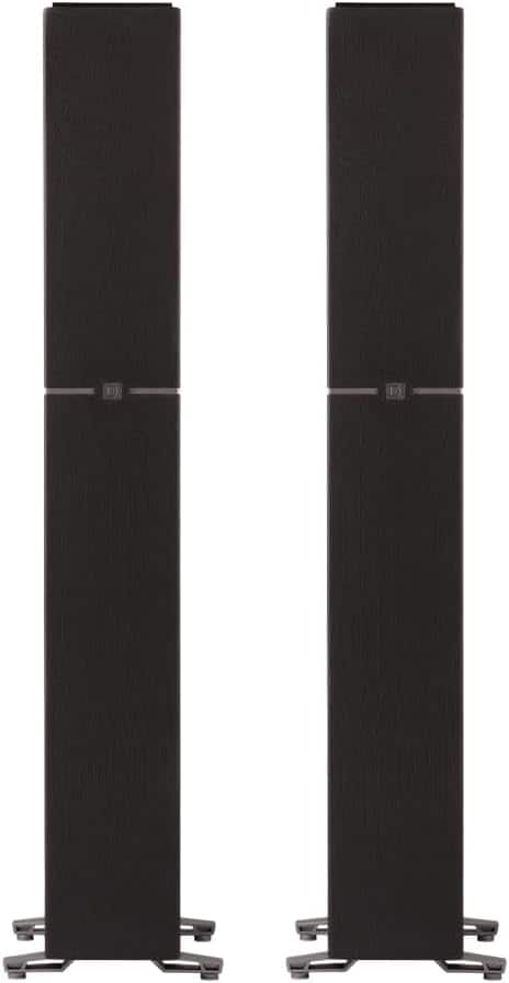 Front. Definitive Technology - Definitive Technology Dymension DM60 Tower Speaker, 4 BDSS Mid/Bass Woofers & Tweeter, 3XR with 8" Dual (Pair) Black - Black.
