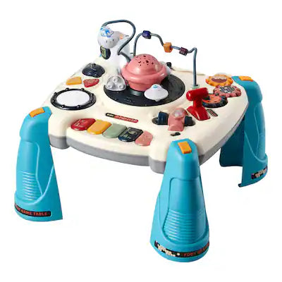 VEVOR - Baby Spacecraft Musical Table Toys for 1-3 Years Old, Learning Activity Desk with Space Theme & Soft-glow Star Projector