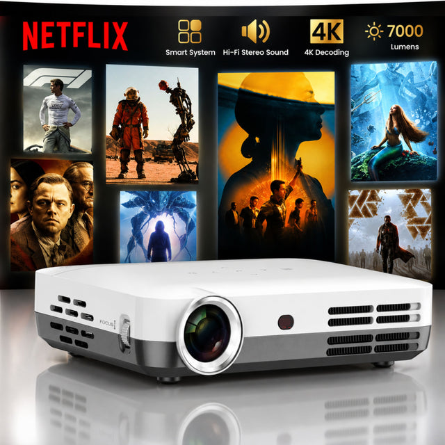 NETFLIX Smart System Hi-Fi Stereo Sound 4K 4K Decoding 7000 Lumens 307 FOCUS