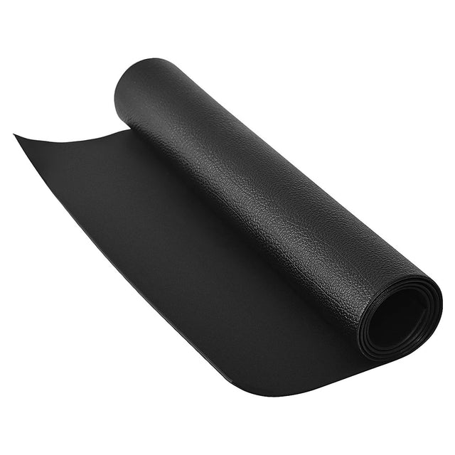 Front. Costway - 60''x26'' Treadmill Mat Large Floor Protector Exercise Fitness Gym Equipment Mat - Black.