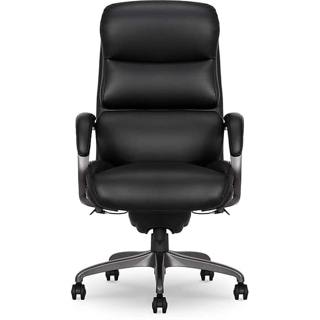 Front. La-Z-Boy - La-Z-Boy Aberdeen Ergonomic Bonded Leather Swivel Executive Chair, Black (51545-BLK) - Black.