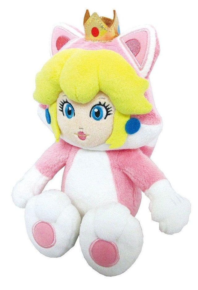 Front. Little Buddy - Super Mario Cat Peach 10" Plush - Multicolor.