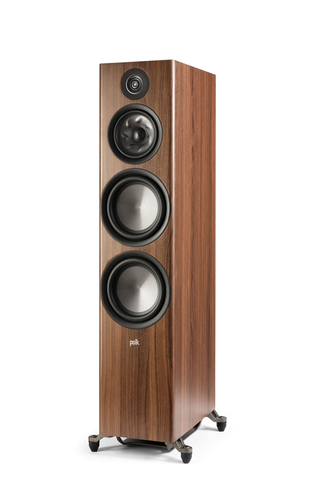 Front. Polk Audio - Polk Reserve R700 Tower Speaker, 1" Pinnacle Ring Tweeter, Dual 6.5" Turbine Cone Woofers & Dual 8" Long-Throw Drivers - Brown.