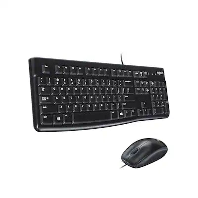 Logitech - MK120 Full-size Wired Membrane Keyboard and Mouse Bundle for PC with USB Plug-and-Play