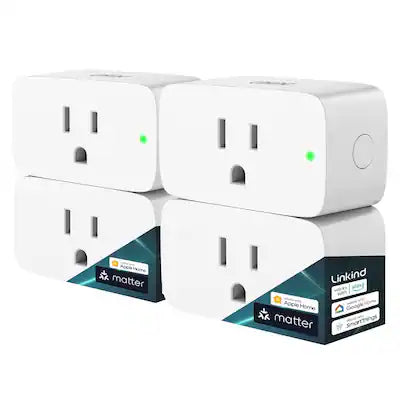 Linkind - Smart Plug, Matter Compatible, Works with Alexa, Google Home, Apple Home, 4 Pack