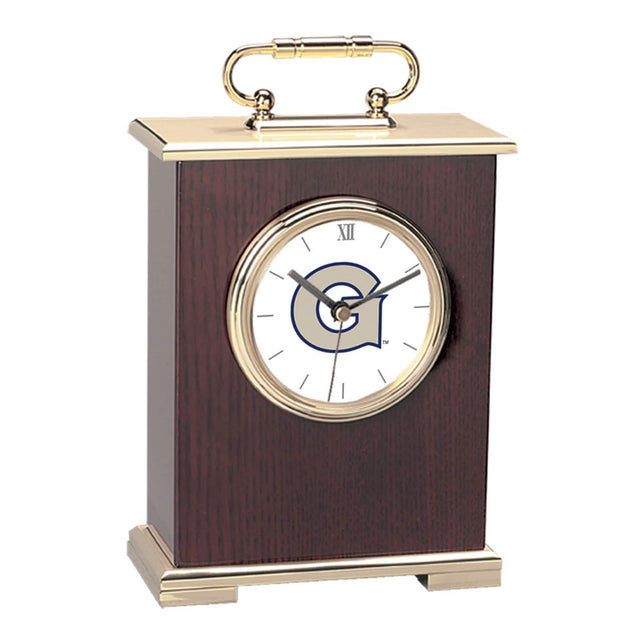 Front. Jardine - Gold Georgetown Hoyas Carriage Clock - Gold.