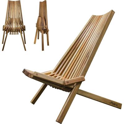 Melino - Wooden Folding Tamarack Chair Low Profile Patio Lounge Furniture