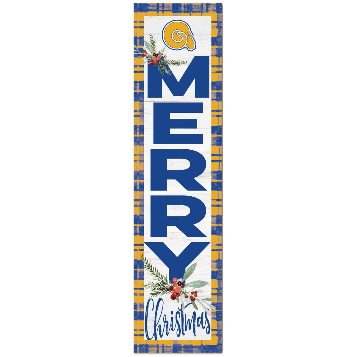 Jardine - Albany State Golden Rams 12'' x 48'' Outdoor Christmas Leaner - White