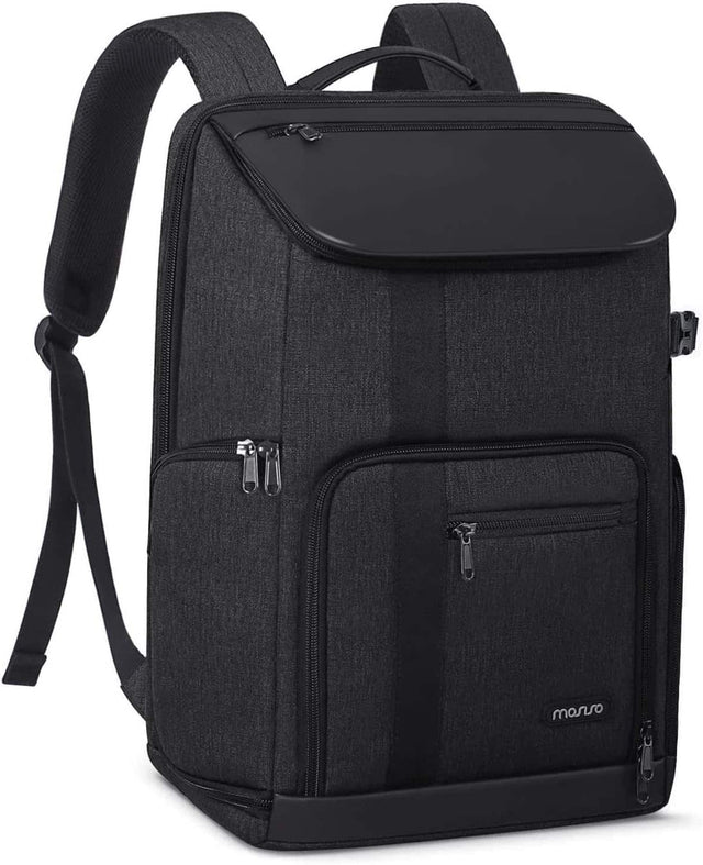 Front. mosiso - Camera Backpack Large Photography Camera Bag Case with 17.3 inch Laptop &Tripod Holder&Rain Cover - Black.