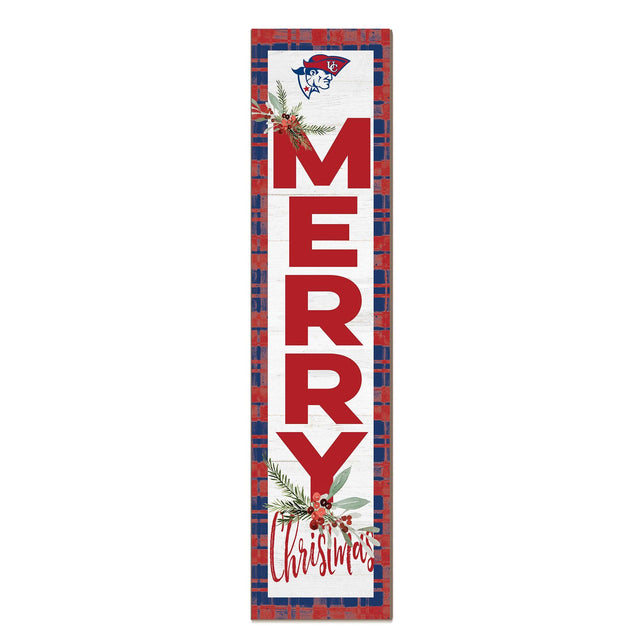 Front. Jardine - Cumberlands Patriots 12'' x 48'' Outdoor Merry Christmas Leaner - White.