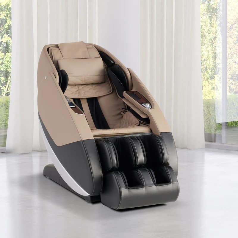 Human Touch - Novo Flex 4D Zero Gravity Massage Chair with Heat, S/L Track & Full Body Massage - Brown