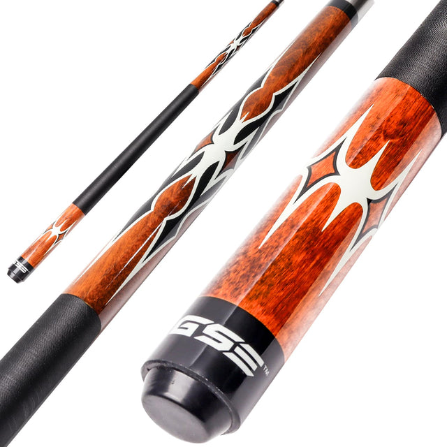 Front. GSE Games & Sports Expert - 58" 2-Piece Brown Canadian Maple Hardwood Billiard Pool Cue Stick for Men/Women - 20oz - Brown.