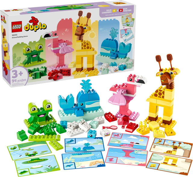 A LEGO duplo 10472 Building Game Animal Building Game Andmal PLAY SOLVE + TOGETHER CHALLENGES SONT - MALTL COMPUNCATON PATUH A 3+ + 94 pcs/pzs