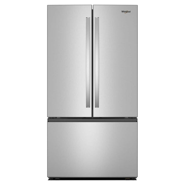 Front. Whirlpool - 36 in. Wide 31 Cu.Ft. French Door Refrigerator with Ice Maker and Family-Sized Capacity - Fingerprint-Resistant Stainless Finish.