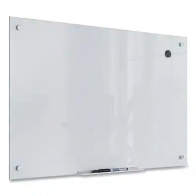 U Brands - Magnetic Glass Dry Erase Board Value Pack 36 x 24  Actual Size: 35 x 23  Frosted White Surface