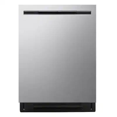 LG - FlushFit 24-in Top Control Smart Built-In Stainless Steel Tub Dishwasher with 3rd Rack, 1-Hour Wash and Dry, 46dBA
