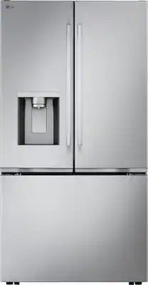 LG - 36-in Counter-Depth MAX 23.7 Cu. Ft. French Door Smart Refrigerator with Zero Clearance and Dual Ice