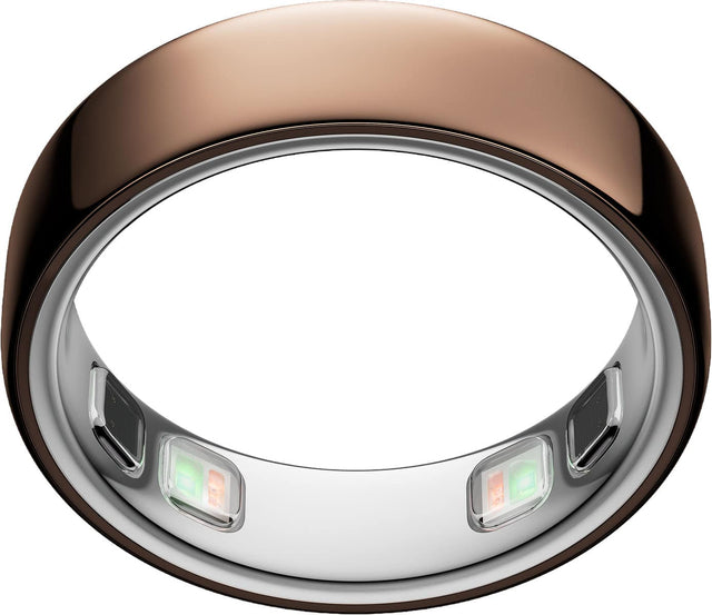 Front. Oura - Oura Ring 5 - Smart Ring - Size Before You Buy with OR5 Sizing Kit - Size 9 - Deep Rose.