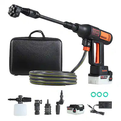 VEVOR - Cordless Pressure Washer, 1200PSI MAX Portable Pressure Washer with Brushless Motor, Dual Batteries, 6-in-1 Nozzle