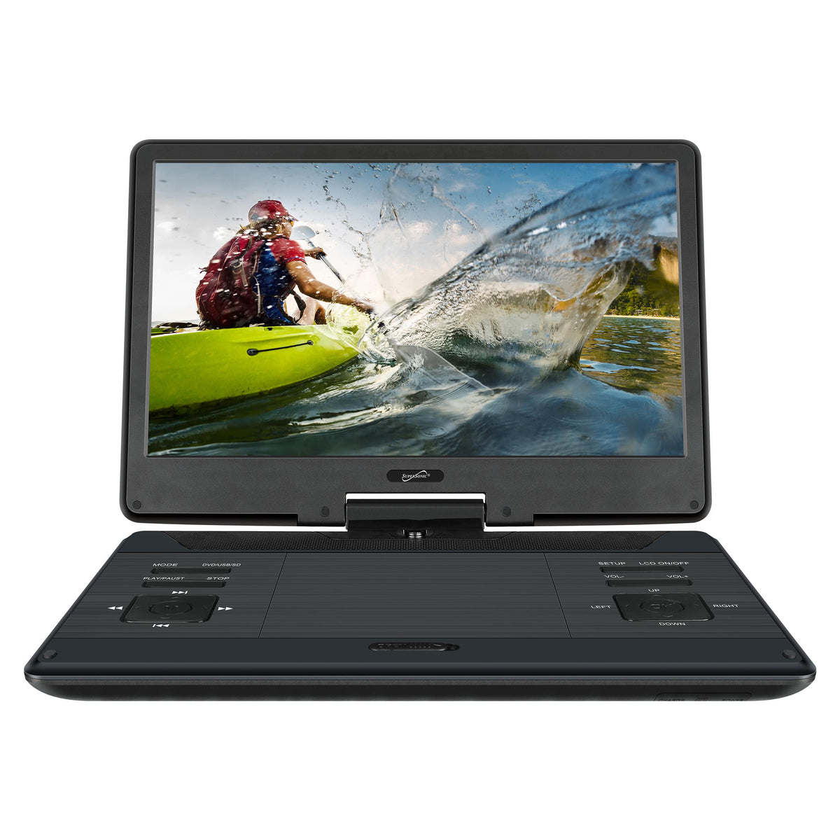 Supersonic - 14 Inch Portable Swivel DVD Player in Black with TV Tuner