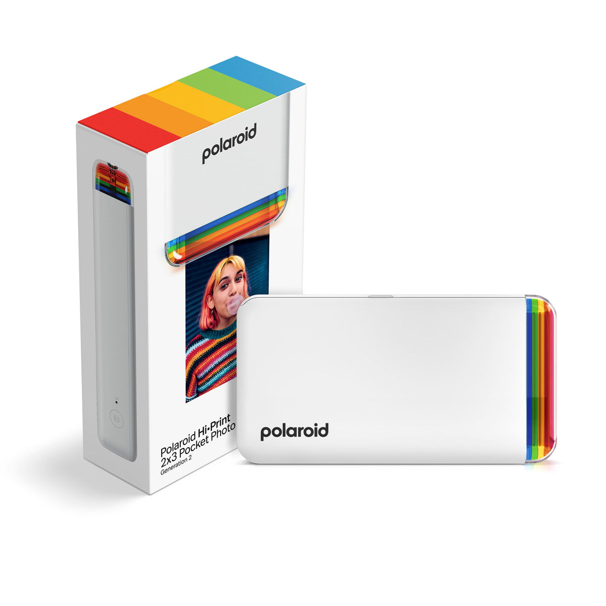 Polaroid - Hi-Print 2x3 Pocket Generation 2 Photo Printer - White