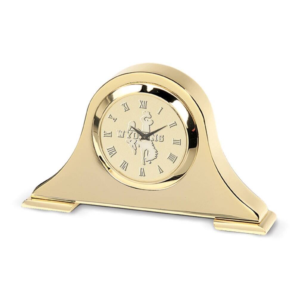 Jardine - Wyoming Cowboys Napoleon Desk Clock - Gold