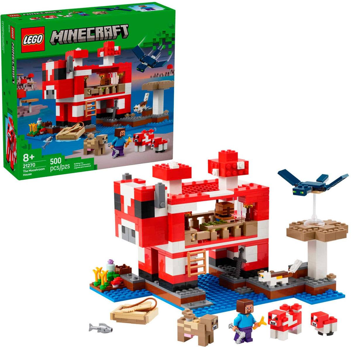 LEGO - Minecraft The Mooshroom House Toy Building Playset 21270