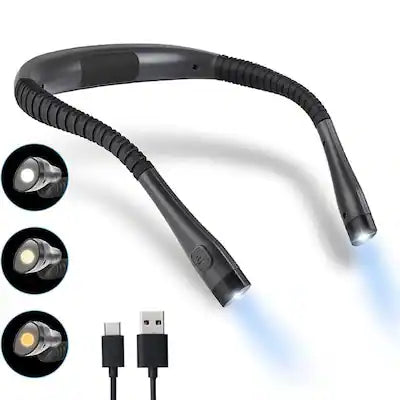 Equipd - Neck Book Reading Light 1000mAh Rechargeable Private Lightweight Hands Free Book Lights for Book Lovers Reading at Night