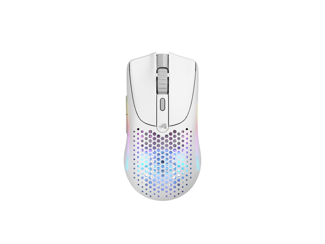 Front. Glorious - O 2 Mini Wireless Optical Gaming Mouse - Matte White.