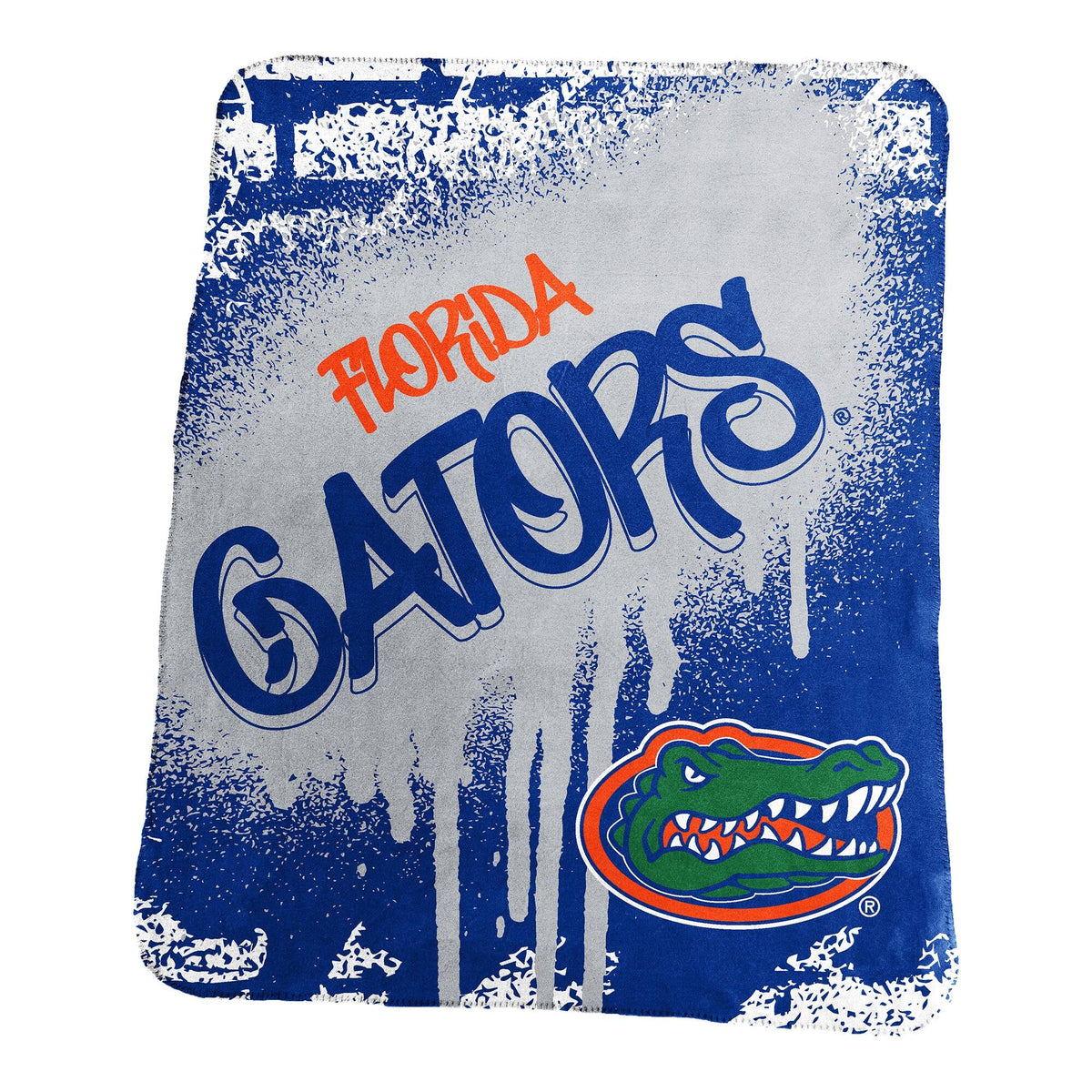 Logo Brands - Florida Gators 50" x 60" Classic Graffiti Fleece Throw Blanket - Royal