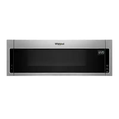 Whirlpool - 1.1 Cu. Ft. Low Profile Over-the-Range Microwave Hood Combination with Hidden Control Panel
