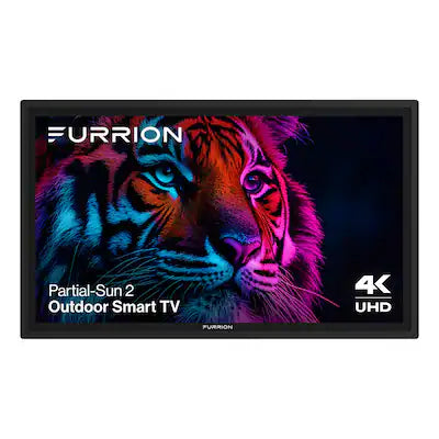 Furrion - Aurora 65" Partial-Sun 2 Outdoor Smart 4K LED Impact-Resistant Screen WiFi-Boosting Antennas 750 Nit