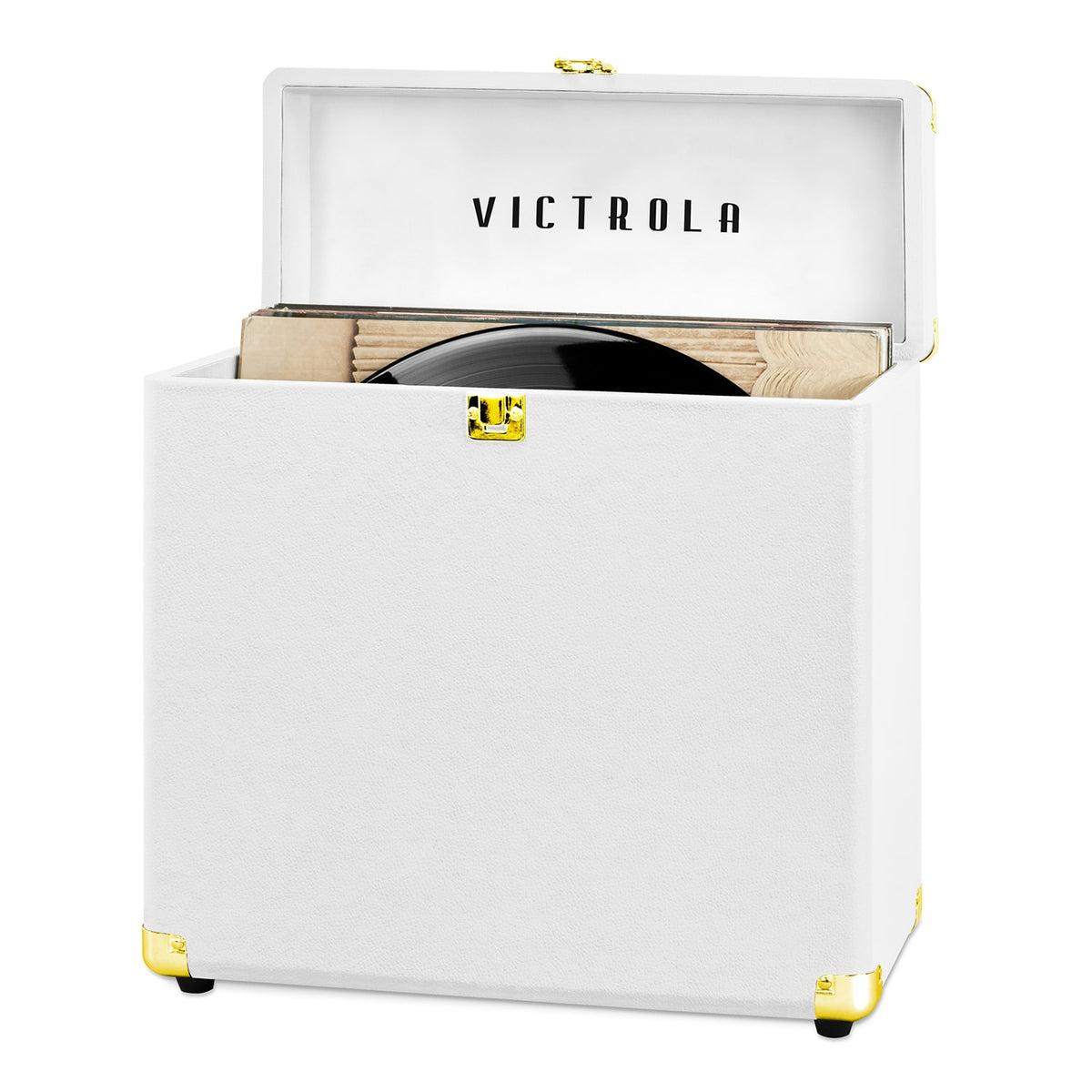 Victrola - Storage case for Vinyl Turntable Records - White
