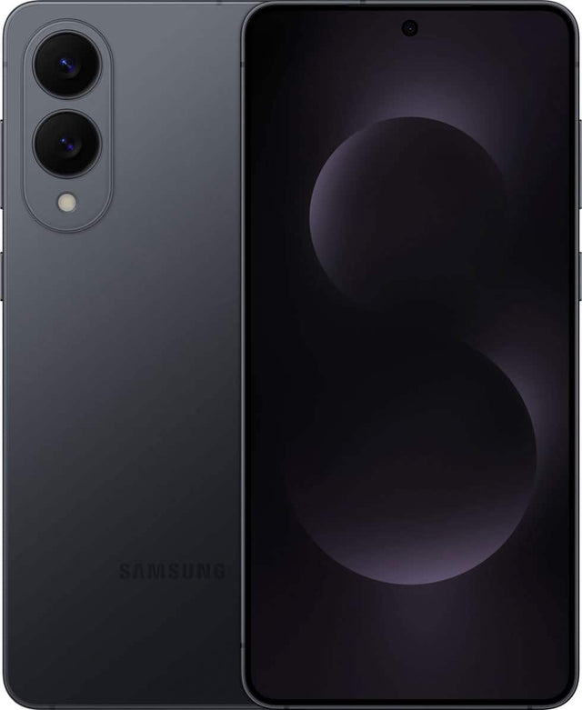 Front. Samsung - Galaxy S25 Edge 256GB - Titanium Jet Black.