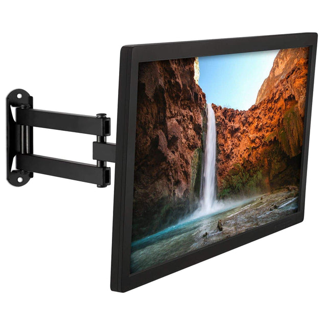 Front. Mount-It! - Articulating TV Wall Mount for 19–43" Screens, Full Motion, VESA 200x200, 55lb Capacity - Black.