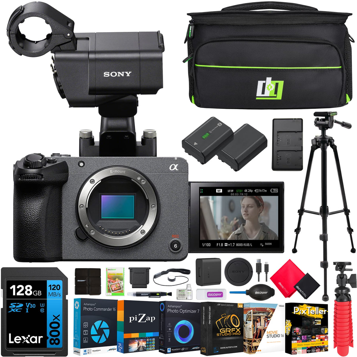 Bundle - Sony - Cinema Line FX30 Super 35 Camera Body Kit + XLR Top Handle Unit Filmmaker