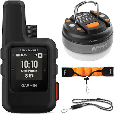 Garmin - inReach Mini 2 Portable Satellite GPS Navigator + Accessory Package