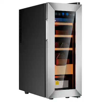 KingChii - 35L Thermoelectric Cigar Humidor, 200-Cigar Electric Cabinet with Temp & Humidity Control