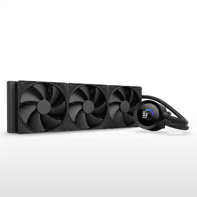 NZXT - Kraken Plus 360mm Radiator CPU Liquid Cooler (3 x 120mm F120P Fans) with 1.54" Square LCD
