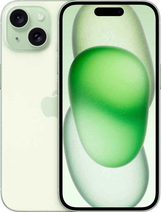 Front. Apple - Pre-Owned Good iPhone 15 5G 256GB (Unlocked) - Green.