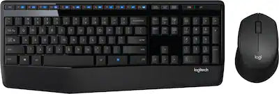 Logitech - MK345 Wireless Ergonomic Membrane Keyboard and Mouse Bundle for PC