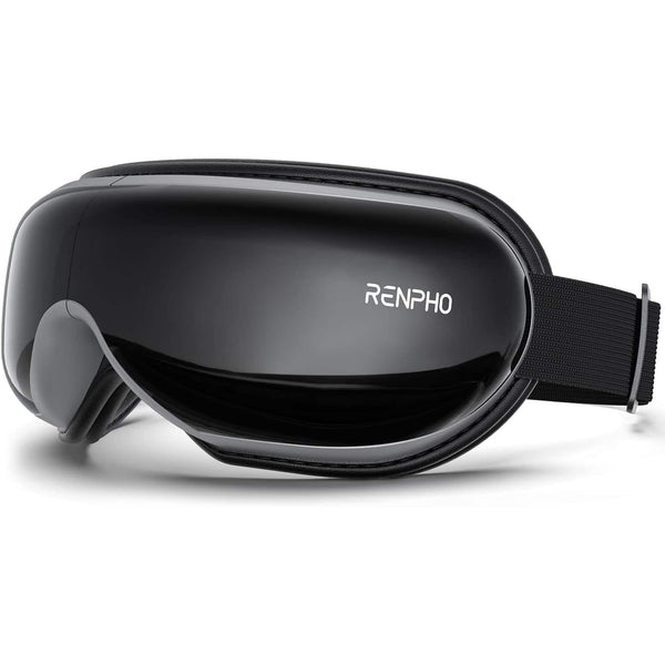 Renpho - Eye Massager with Heat & Vibration, 5 Massage Modes, Bluetooth Music, Adjustable Headband, USB Rechargeable - Black