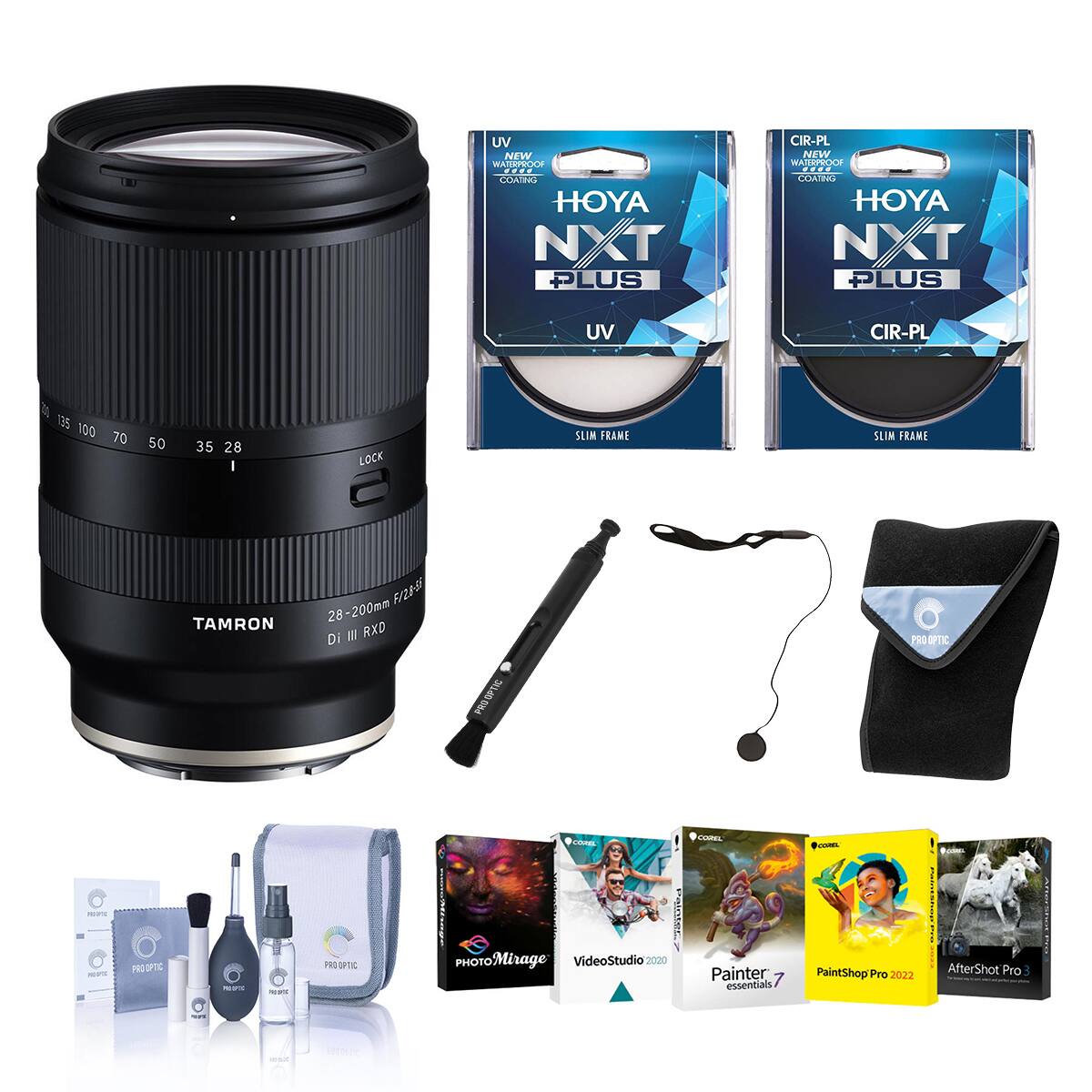 Bundle - Tamron - 28-200mm f/2.8-5.6 Di III RXD Lens for Sony E, with Pro Filter Kit