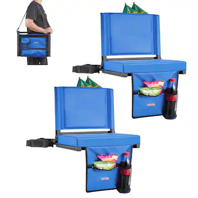 VEVOR - Stadium Seat, Folding Bleacher Seat with Back Support & Thick Cushion, Padded Stadium Seats for Bleacher